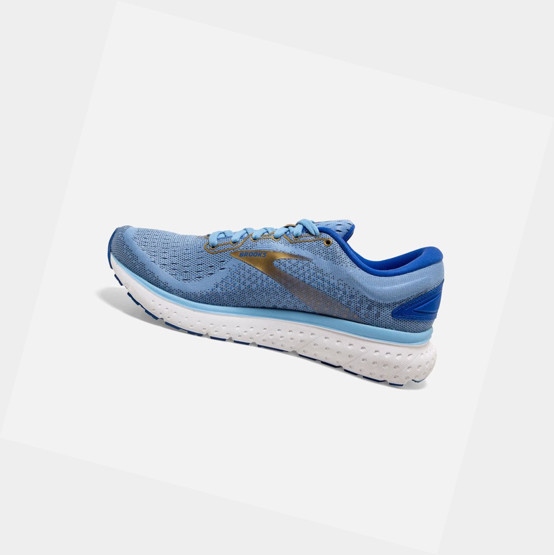 Zapatillas Running Carretera Brooks Glycerin 18 Mujer Azules Doradas | HVA471650