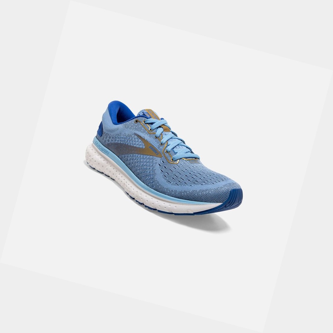 Zapatillas Running Carretera Brooks Glycerin 18 Mujer Azules Doradas | HVA471650