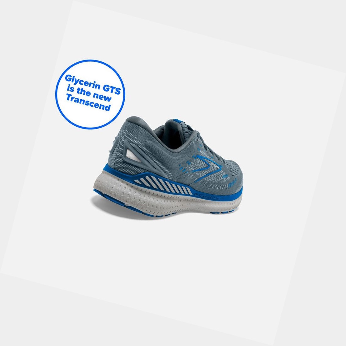 Zapatillas Running Carretera Brooks Glycerin GTS 19 Hombre Gris Azules Oscuro | MZN271463