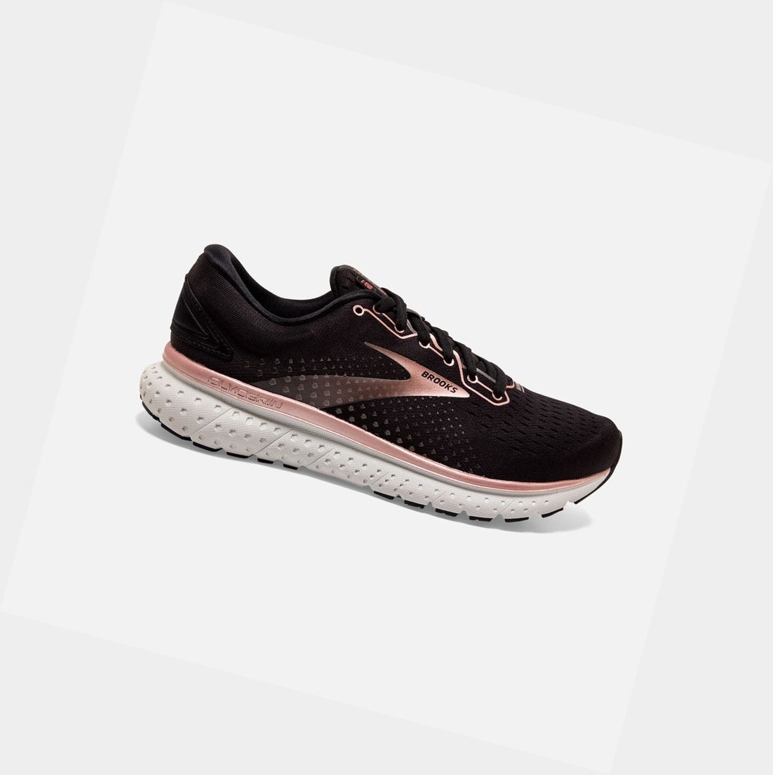 Zapatillas Running Carretera Brooks Glycerin 18 Mujer Negras Rosas Doradas Gris | OHZ567410