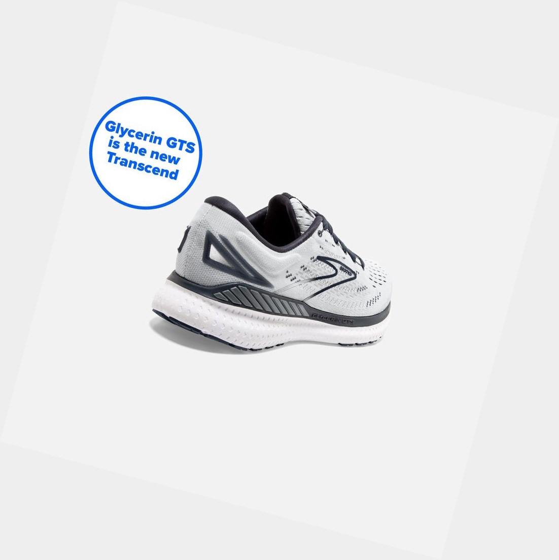 Zapatillas Running Carretera Brooks Glycerin GTS 19 Mujer Gris Blancas | PDT194762