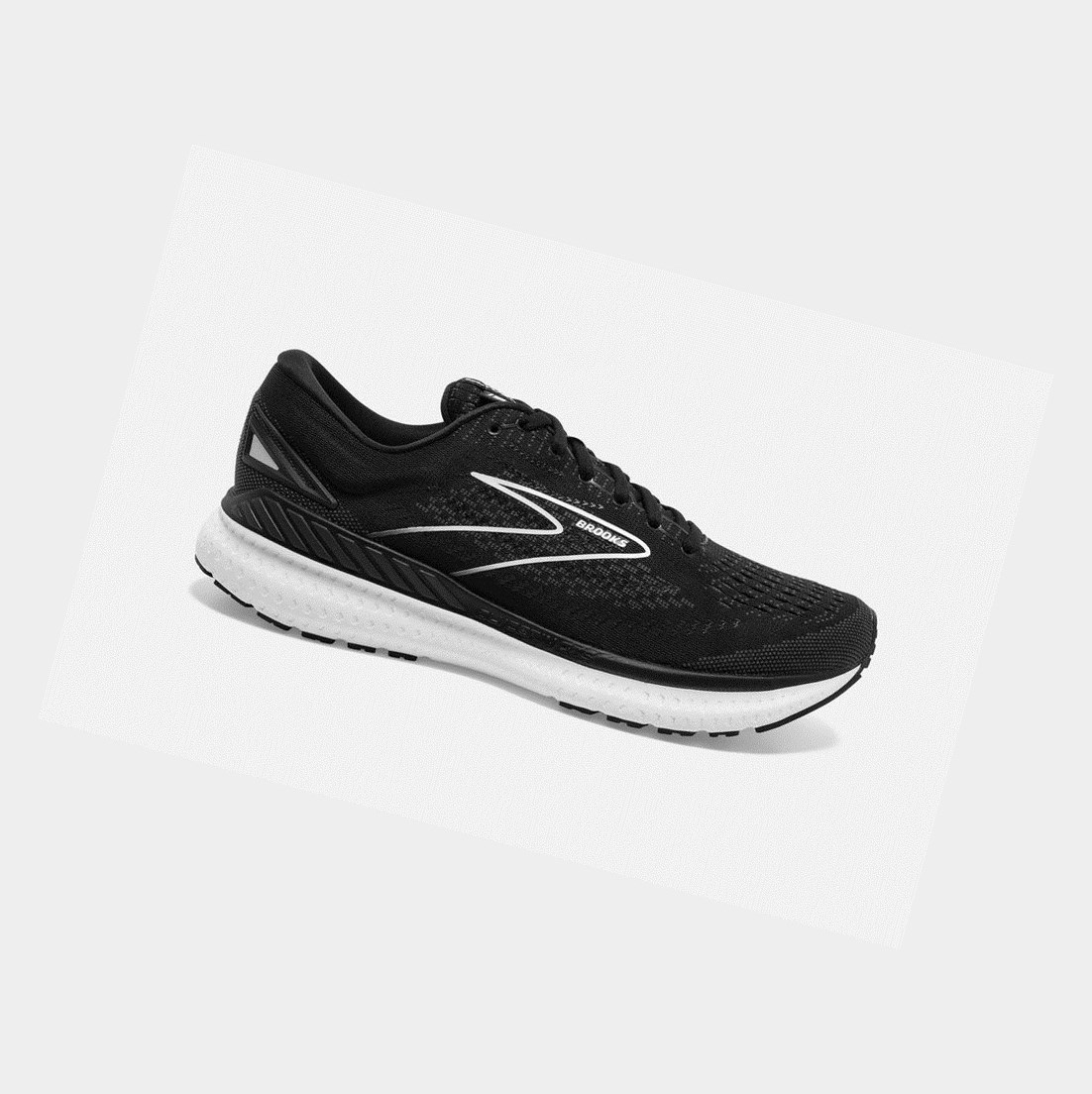 Zapatillas Running Carretera Brooks Glycerin GTS 19 Mujer Negras Blancas | RCI906328