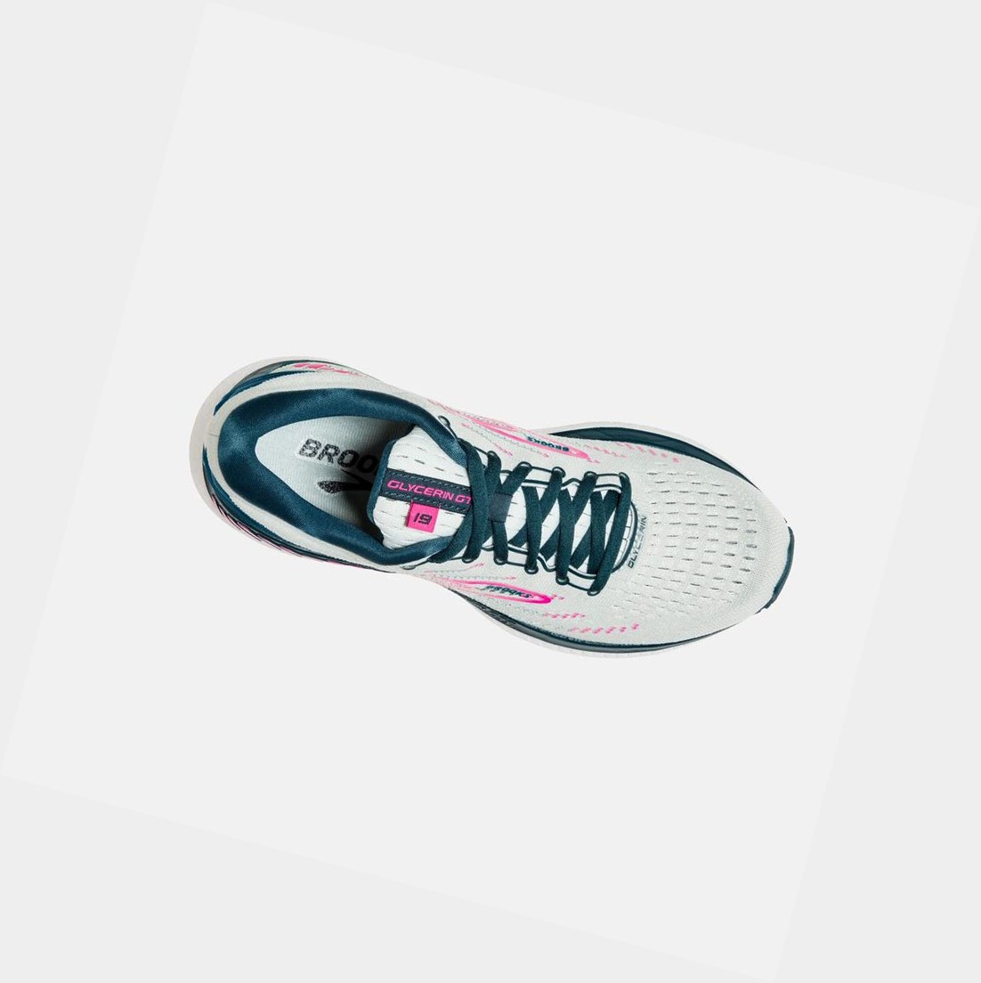 Zapatillas Running Carretera Brooks Glycerin GTS 19 Mujer Azul Marino Rosas | YQU265089