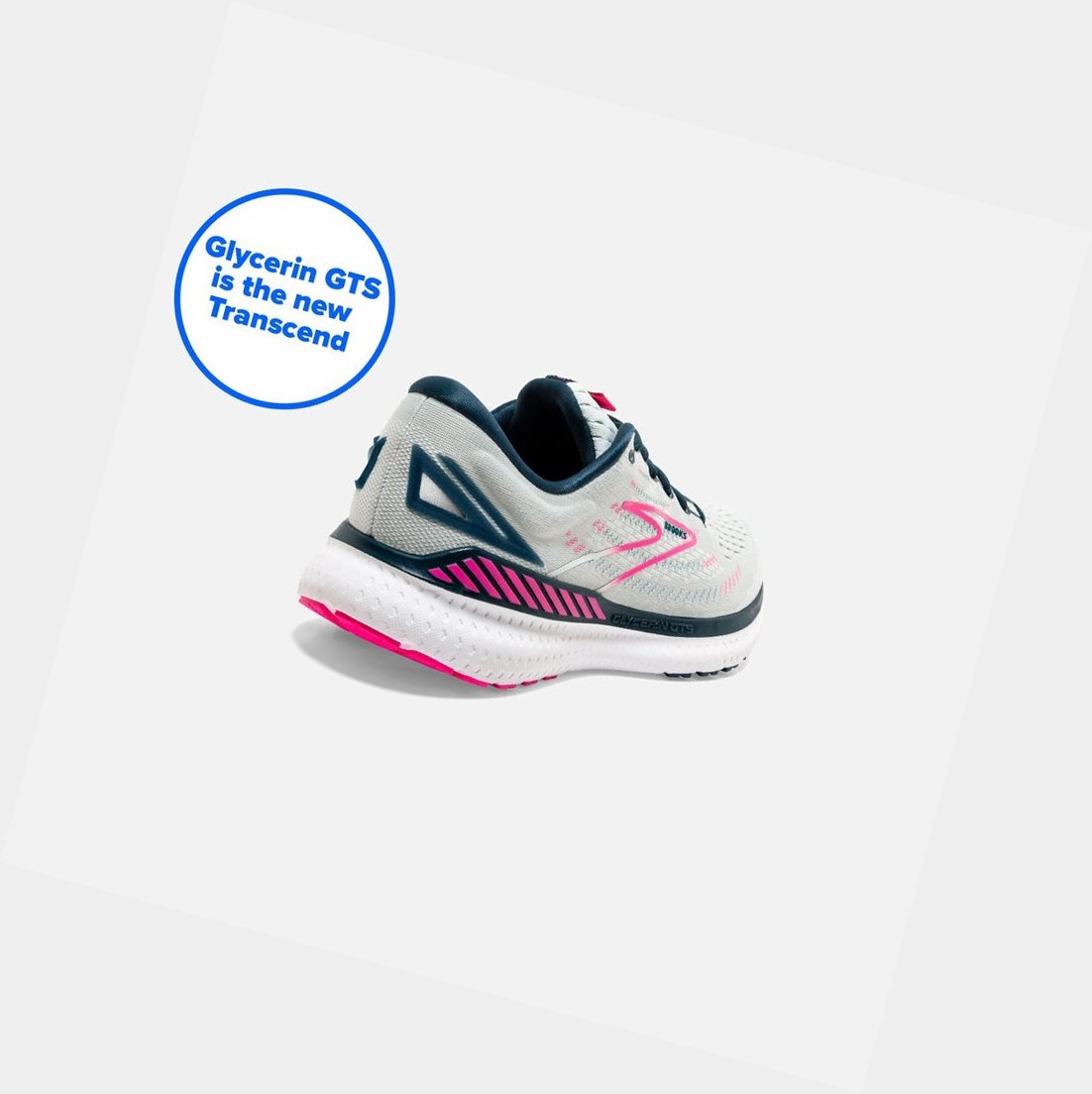 Zapatillas Running Carretera Brooks Glycerin GTS 19 Mujer Azul Marino Rosas | YQU265089