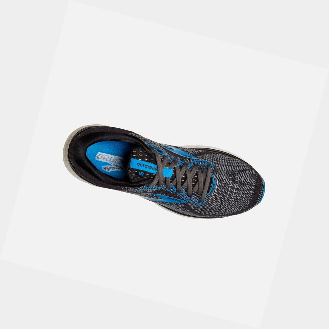 Zapatillas Running Carretera Brooks Glycerin 18 Hombre Negras Azules | ZPE506247