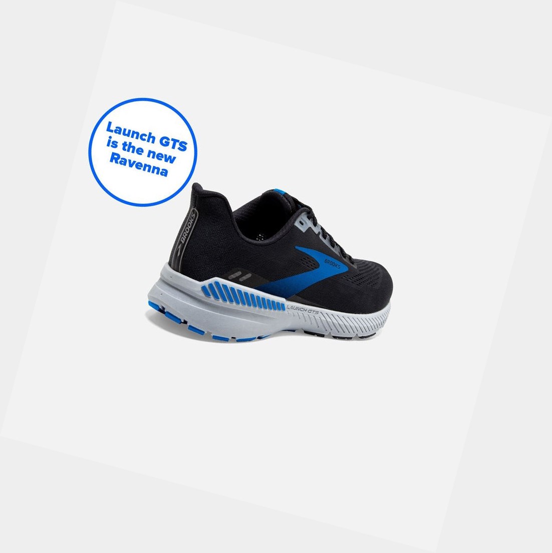 Zapatillas Running Carretera Brooks Launch GTS 8 Hombre Negras Gris Azules | AFN165940