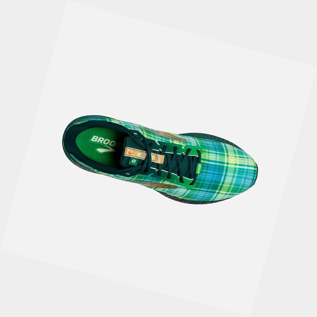 Zapatillas Running Carretera Brooks Launch 8 Hombre Verde Doradas Verde Menta | DBY849512