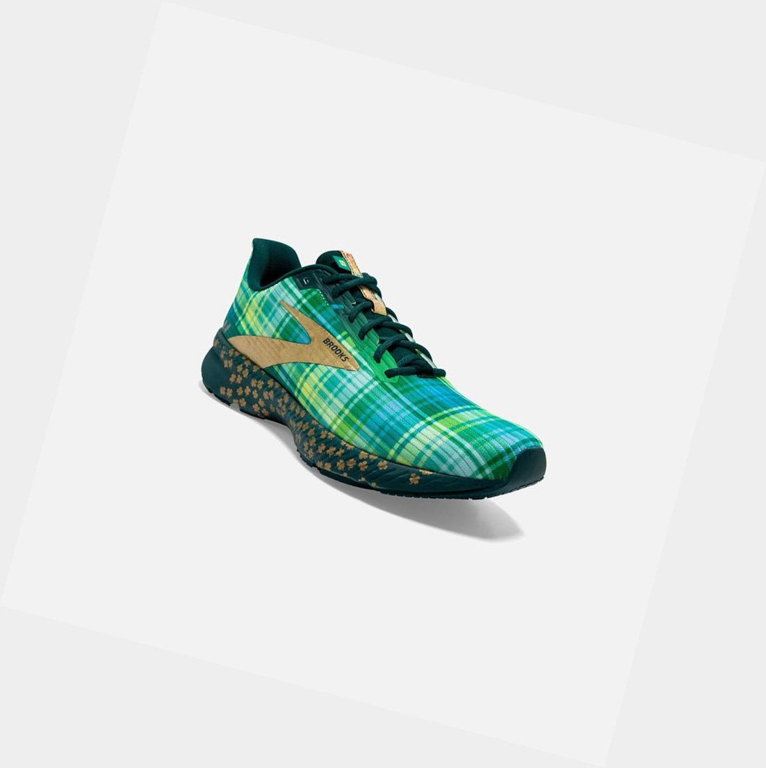 Zapatillas Running Carretera Brooks Launch 8 Hombre Verde Doradas Verde Menta | DBY849512