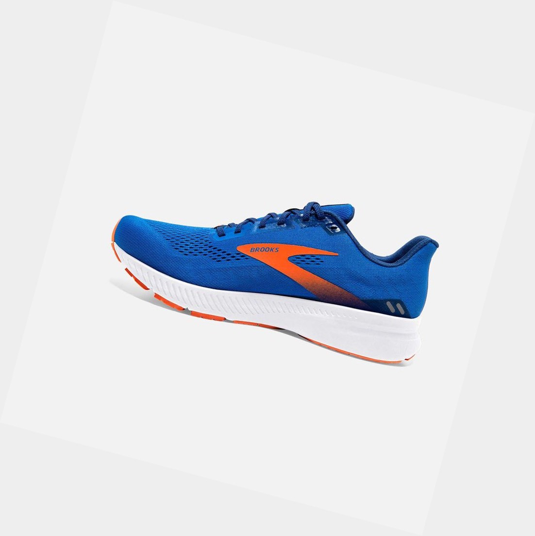 Zapatillas Running Carretera Brooks Launch 8 Hombre Azules Naranjas Blancas | IJC286093