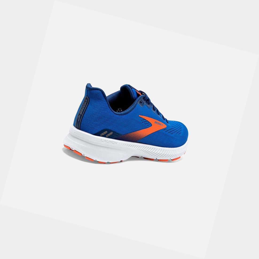 Zapatillas Running Carretera Brooks Launch 8 Hombre Azules Naranjas Blancas | IJC286093