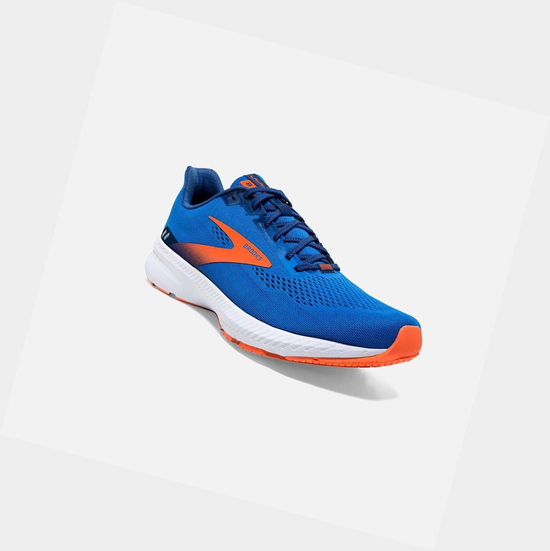 Zapatillas Running Carretera Brooks Launch 8 Hombre Azules Naranjas Blancas | IJC286093