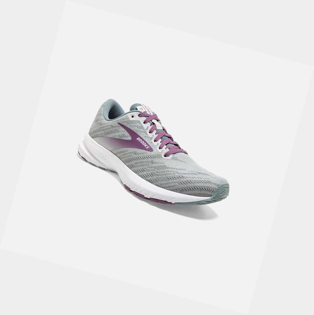 Zapatillas Running Carretera Brooks Launch 7 Mujer Antarctica / Lead / Grape | LWF375019