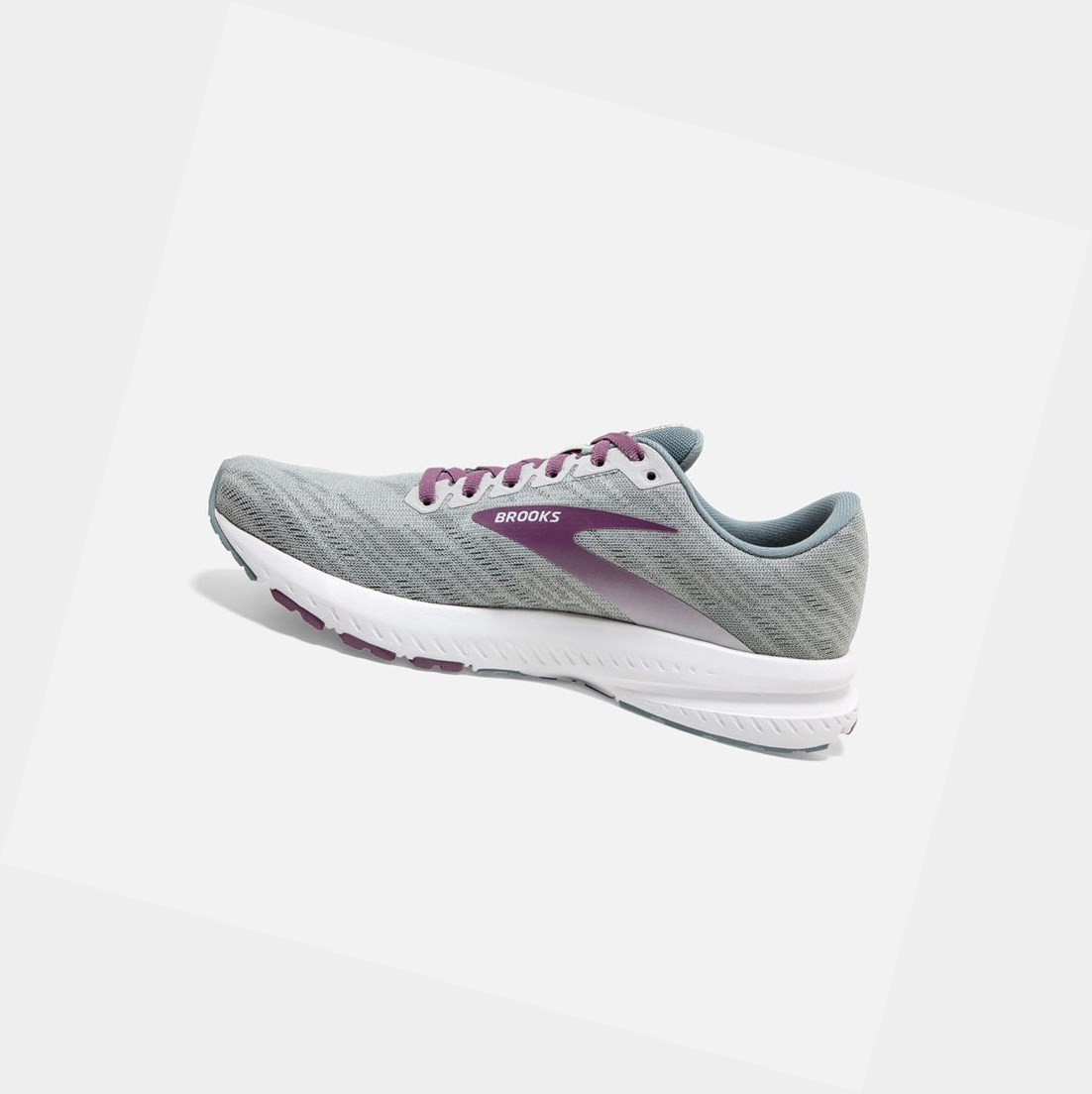 Zapatillas Running Carretera Brooks Launch 7 Mujer Antarctica / Lead / Grape | LWF375019