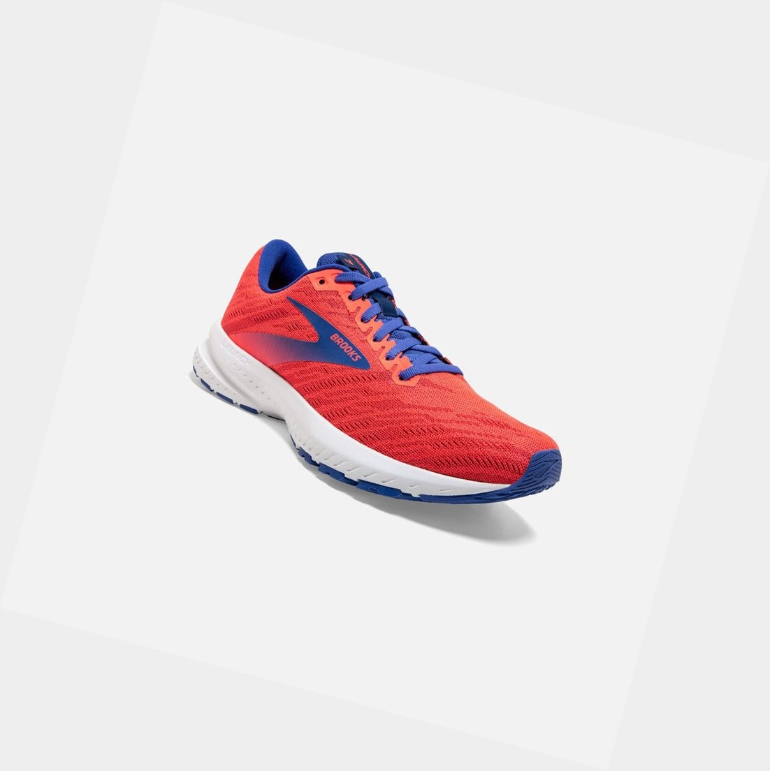 Zapatillas Running Carretera Brooks Launch 7 Mujer Coral Burdeos Azules | WIM491872