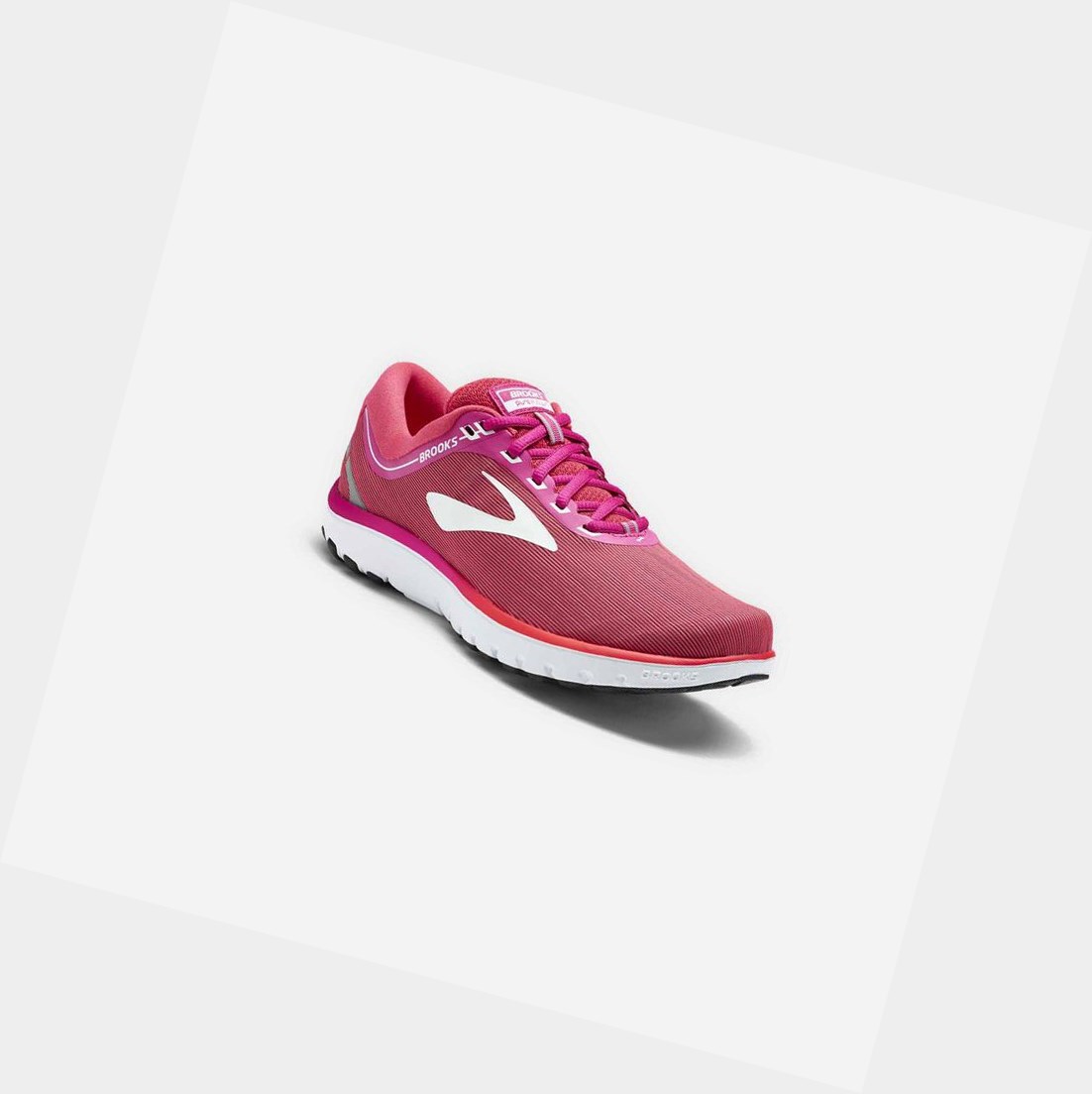 Zapatillas Running Carretera Brooks PureFlow 7 Mujer Rosas Rosas Blancas | CXI690273