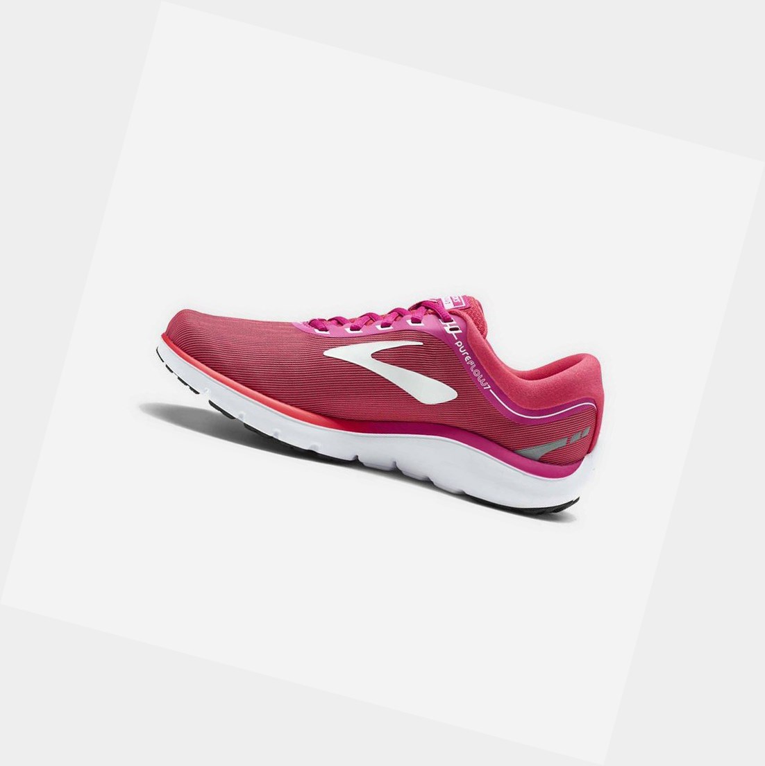 Zapatillas Running Carretera Brooks PureFlow 7 Mujer Rosas Rosas Blancas | CXI690273