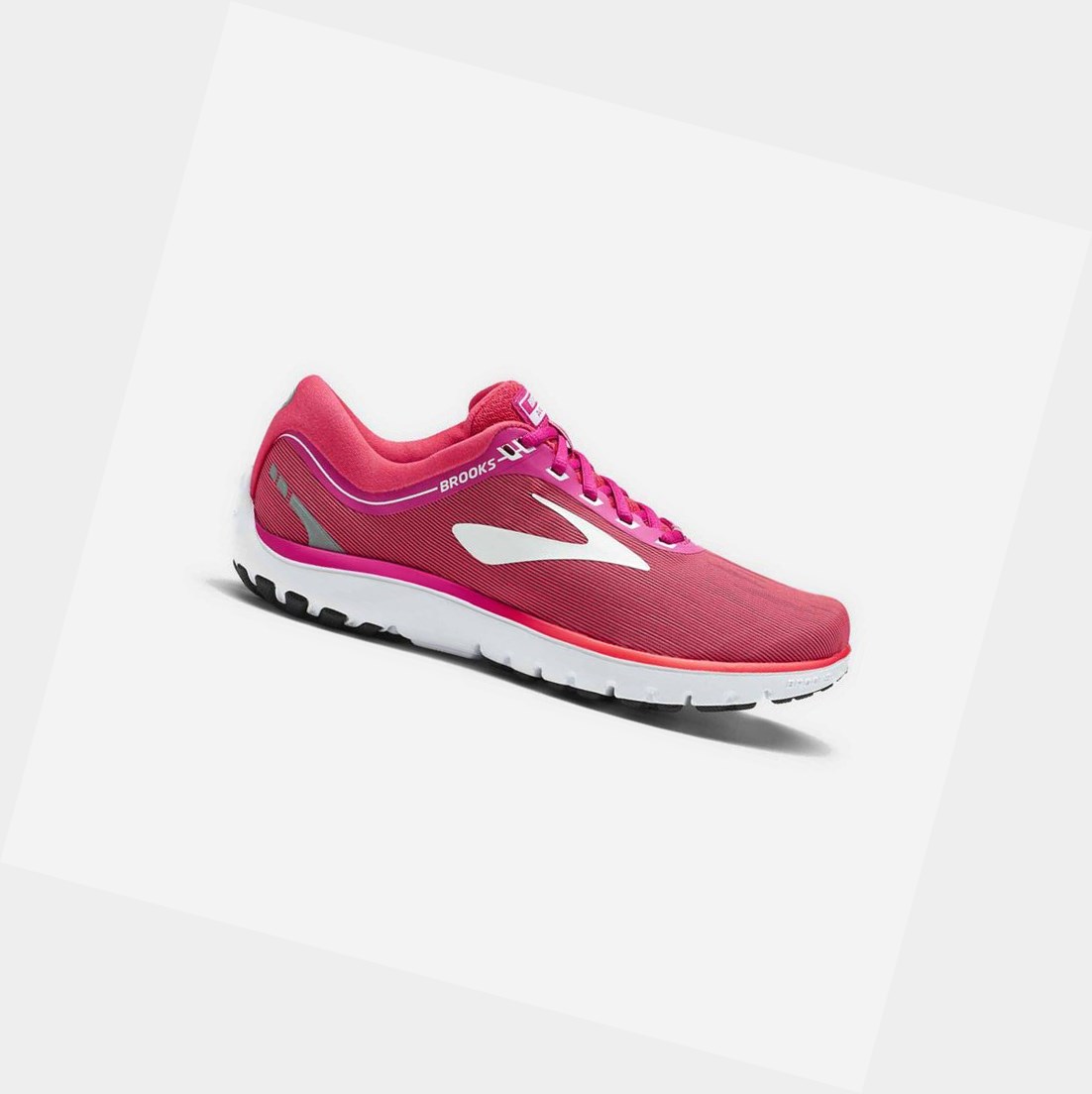 Zapatillas Running Carretera Brooks PureFlow 7 Mujer Rosas Rosas Blancas | CXI690273