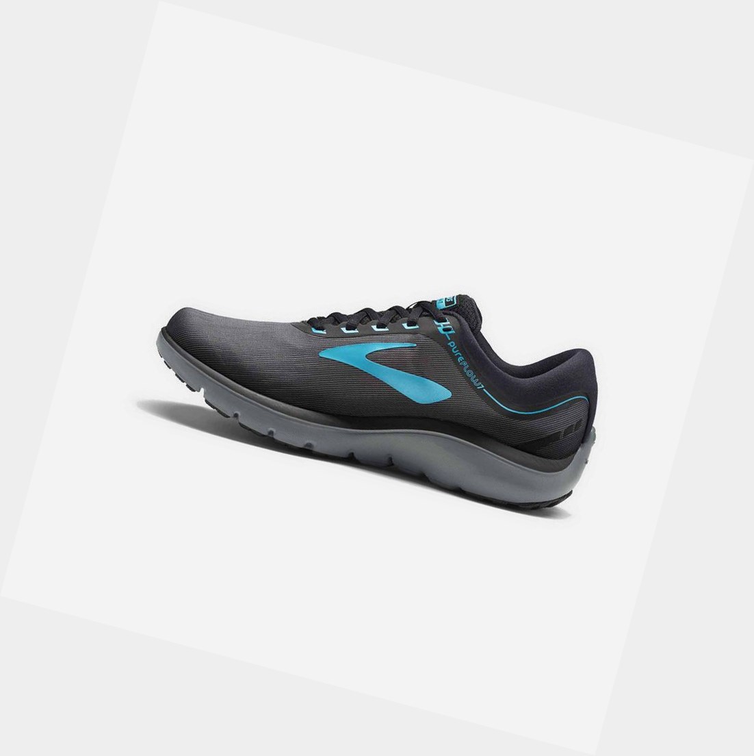 Zapatillas Running Carretera Brooks PureFlow 7 Mujer Gris Negras Verde | OBT518692