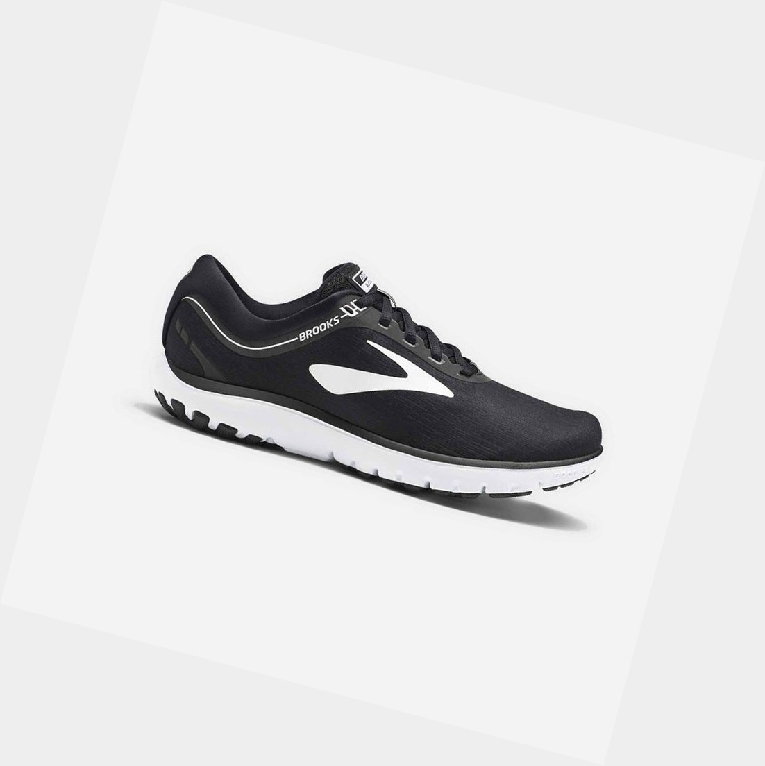 Zapatillas Running Carretera Brooks PureFlow 7 Mujer Negras Blancas | WTL802579