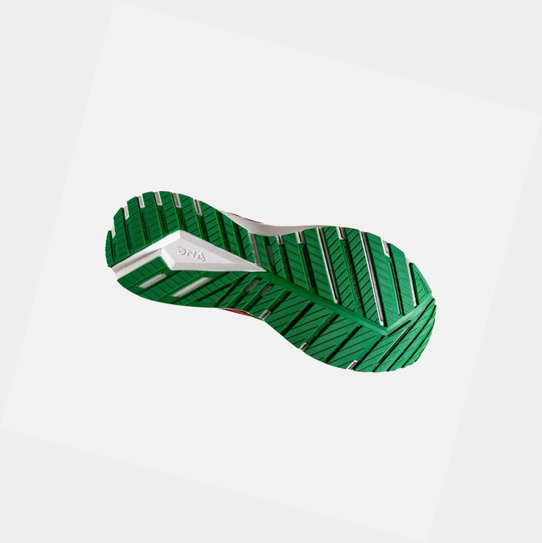 Zapatillas Running Carretera Brooks Revel 4 Mujer Verde Rojas Blancas | NSO460593