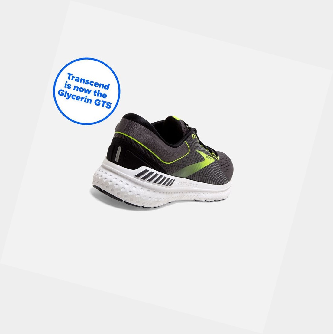 Zapatillas Running Carretera Brooks Transcend 7 Hombre Negras | JXC203541