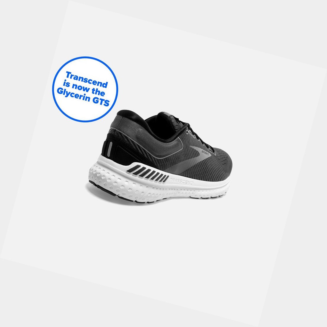 Zapatillas Running Carretera Brooks Transcend 7 Hombre Negras Gris | MEX297015