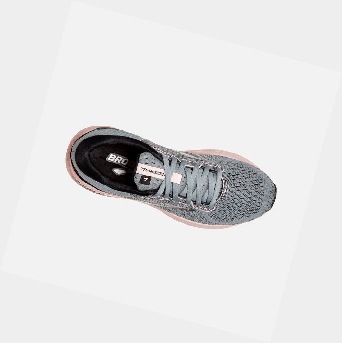 Zapatillas Running Carretera Brooks Transcend 7 Mujer Gris Negras | WXT839267