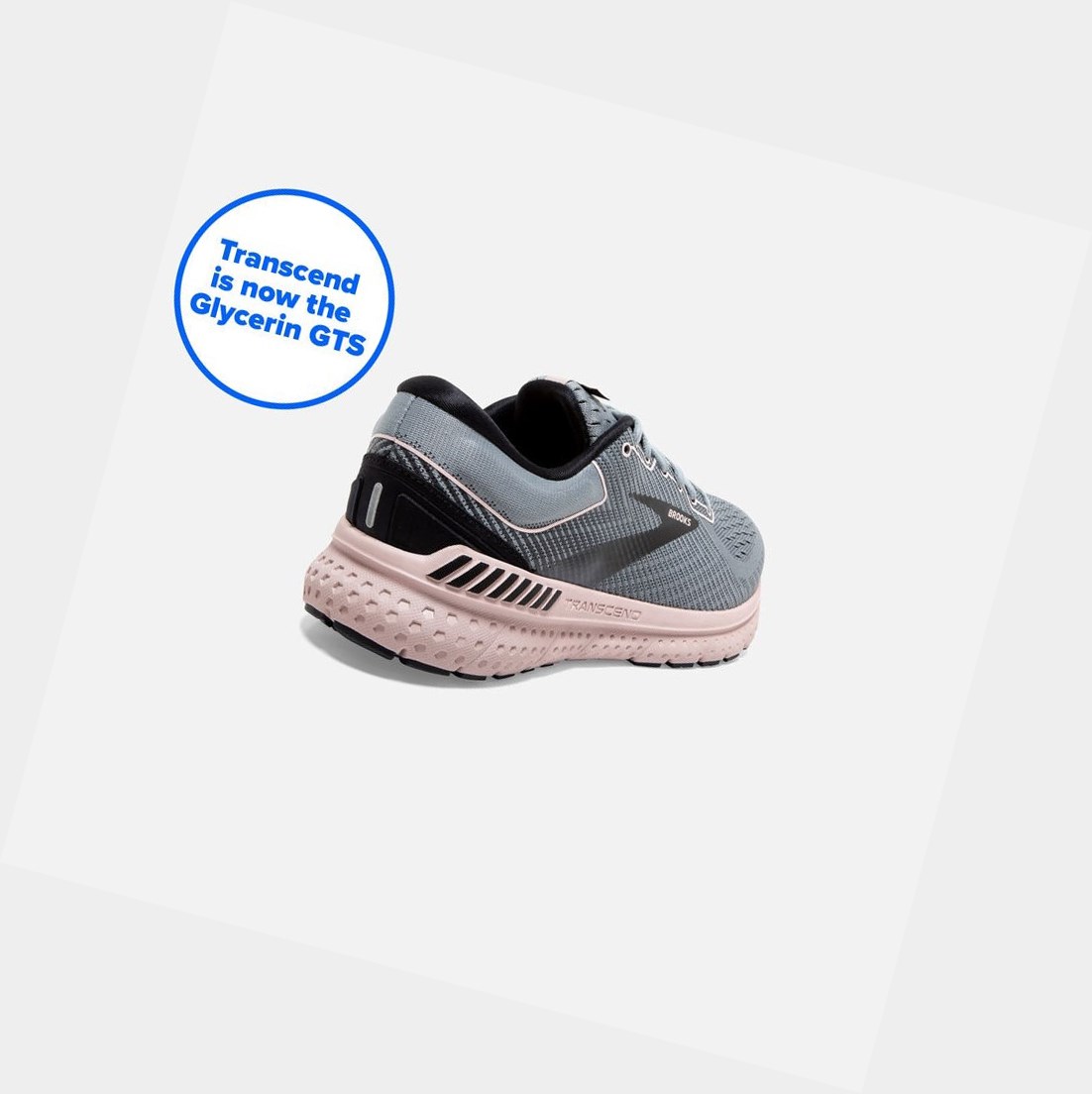 Zapatillas Running Carretera Brooks Transcend 7 Mujer Gris Negras | WXT839267