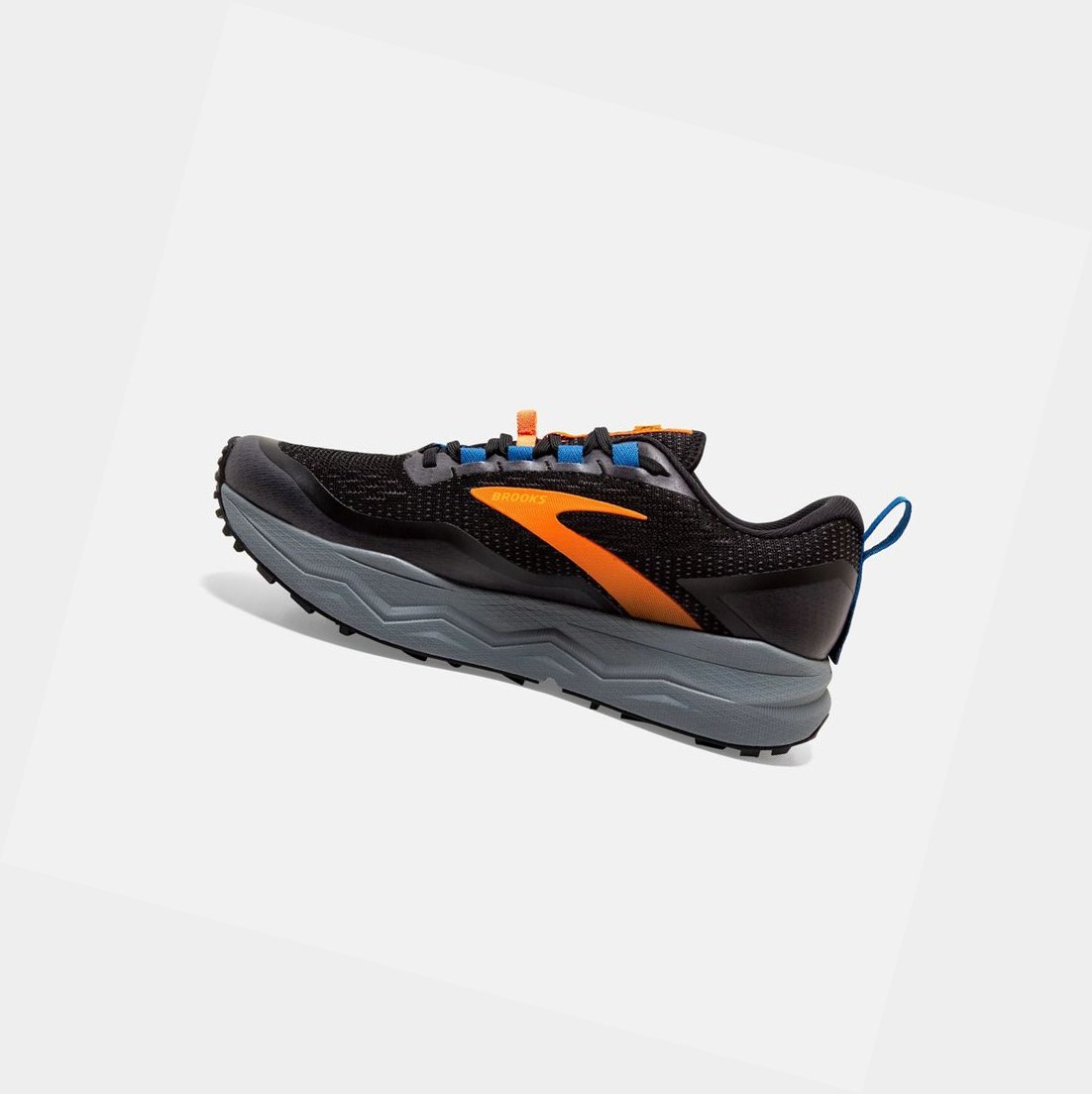 Zapatos Trail Brooks Caldera 5 Hombre Negras Naranjas Azules | IPM352981