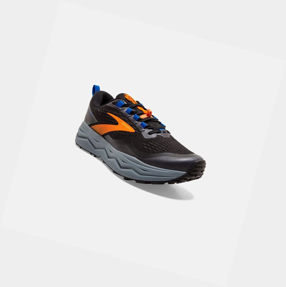 Zapatos Trail Brooks Caldera 5 Hombre Negras Naranjas Azules | IPM352981