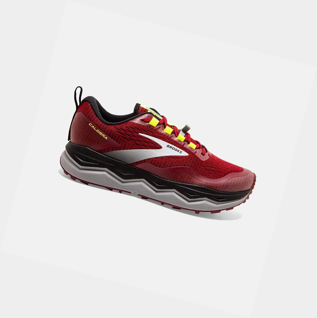 Zapatos Trail Brooks Caldera 5 Hombre Rojas Negras | EGQ954103