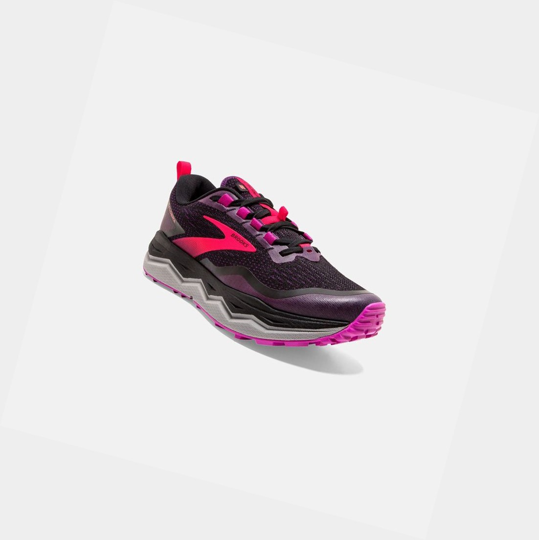 Zapatos Trail Brooks Caldera 5 Mujer Negras Moradas | RWT643179