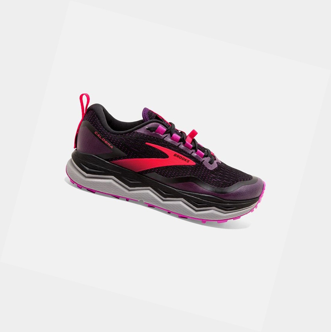 Zapatos Trail Brooks Caldera 5 Mujer Negras Moradas | RWT643179