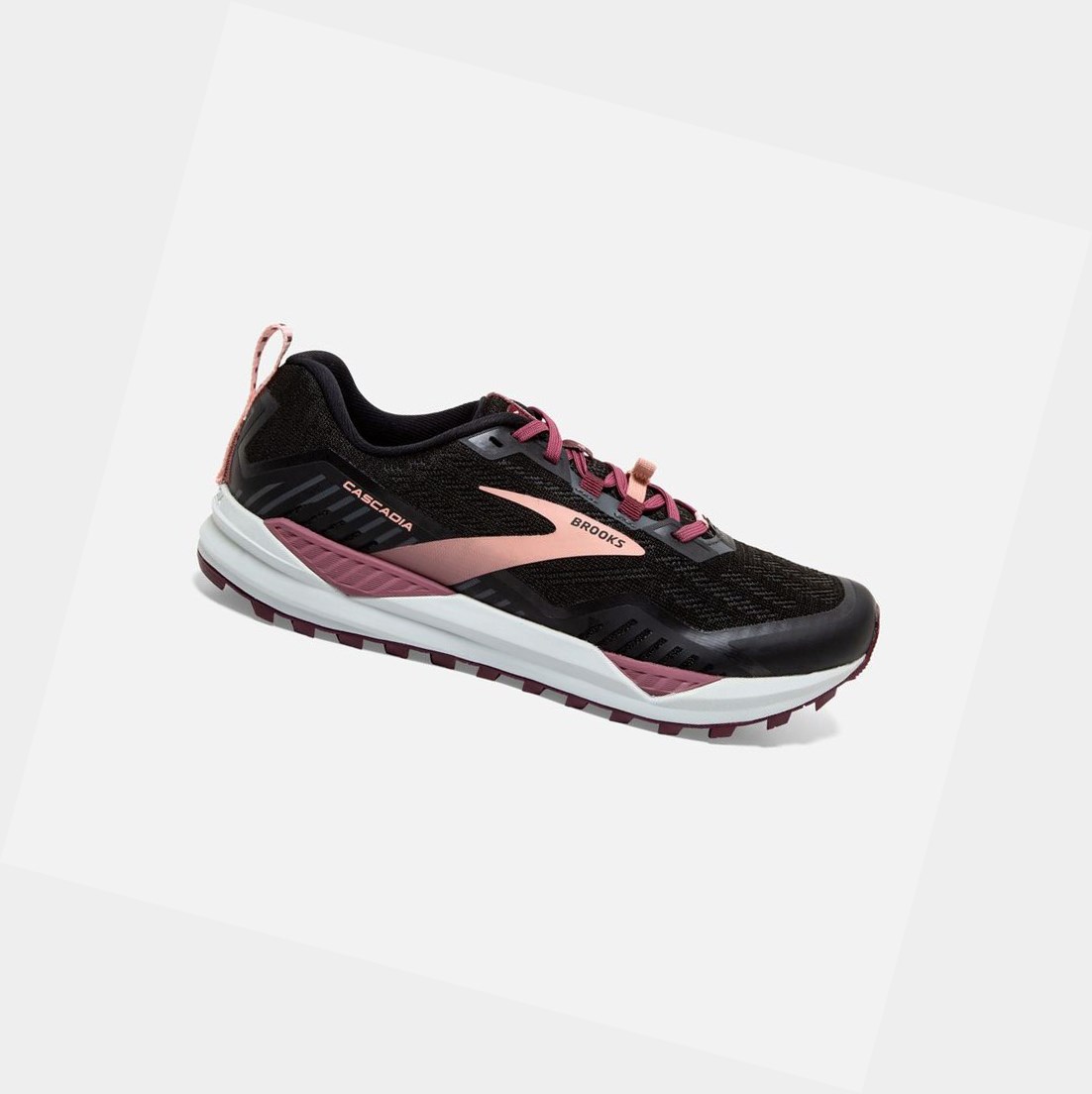 Zapatos Trail Brooks Cascadia 15 Mujer Negras Coral | PJT072136