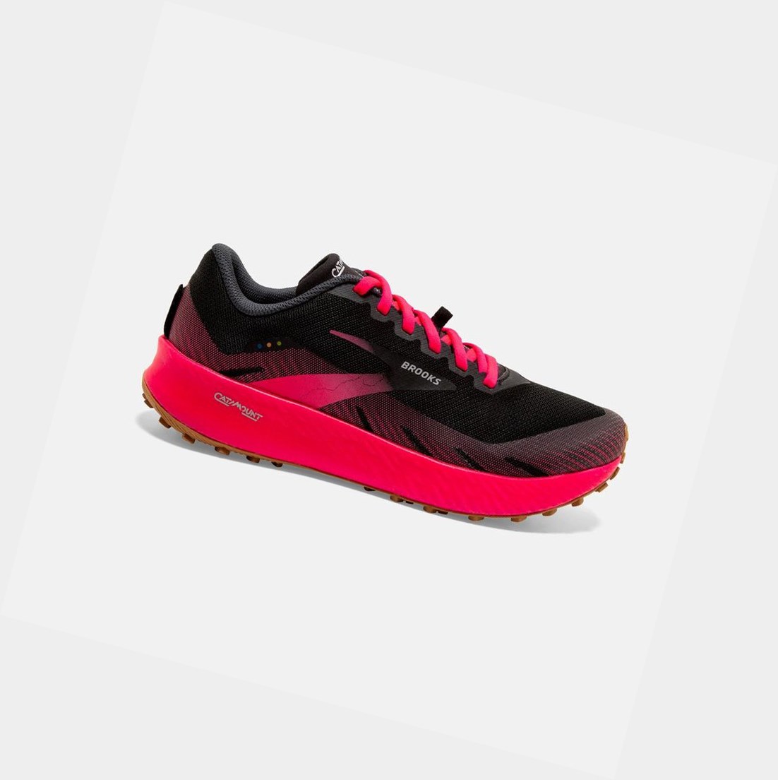 Zapatos Trail Brooks Catamount Mujer Negras Rosas | WHD426708