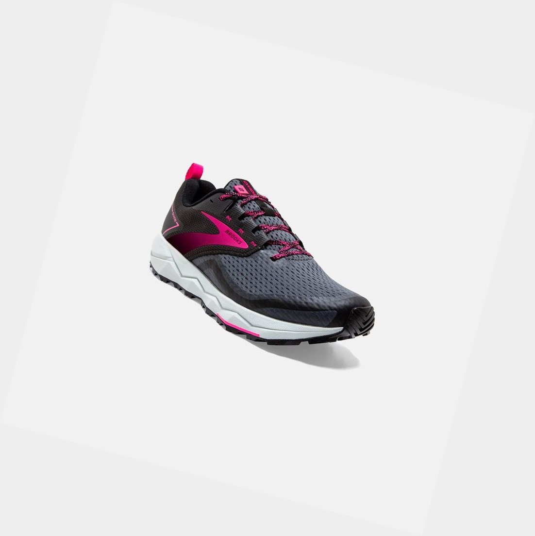 Zapatos Trail Brooks Divide 2 Mujer Negras Rosas | NUO176203