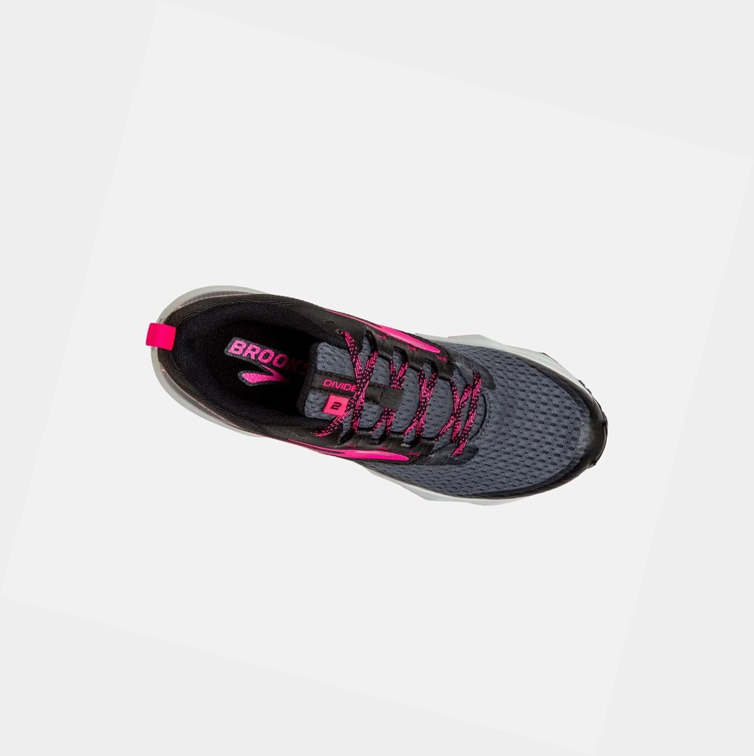 Zapatos Trail Brooks Divide 2 Mujer Negras Rosas | NUO176203